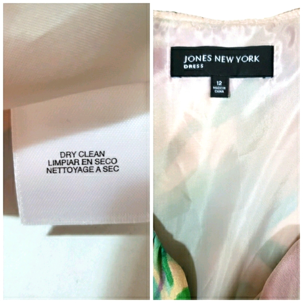 Jones New York Dress floral, 100% Silk - Picture 13 of 16